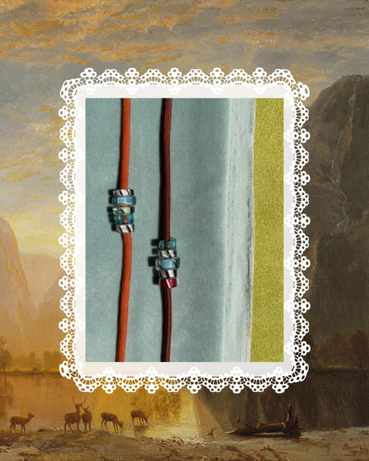 Paracord Bracelet with Hand-blown Glass Beads