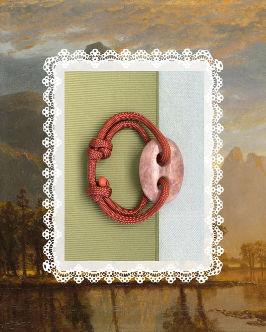 Paracord Bracelet with Stone Mariner Link