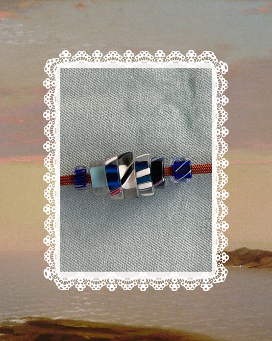 Paracord Necklace with Hand-blown Glass Beads