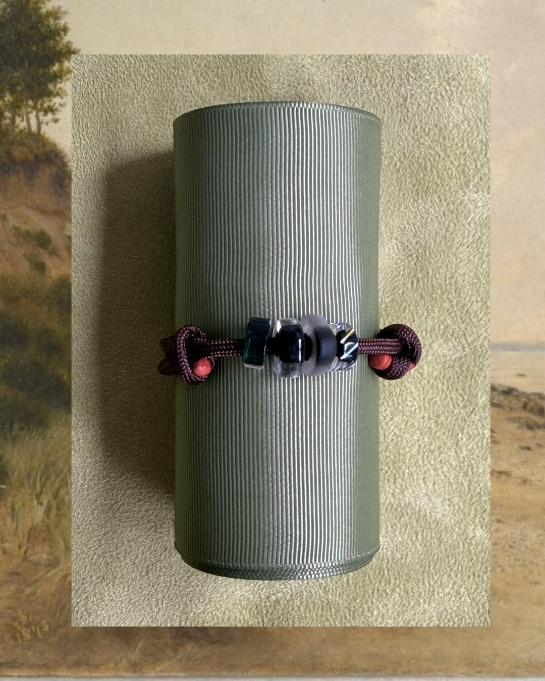 Paracord Bracelet with Hand-blown Glass Beads